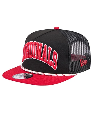 New Era Men's Black St. Louis Cardinals Throwback Meshback Golfer Hat