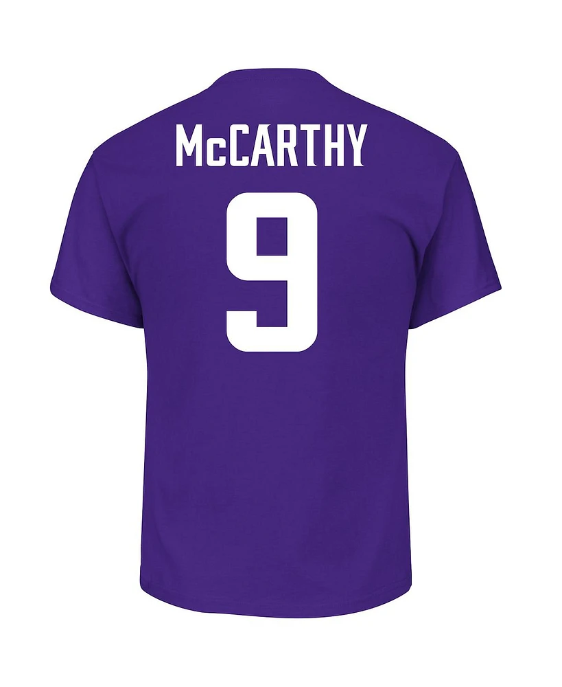 Fanatics Men's J.j. McCarthy Purple Minnesota Vikings 2024 Nfl Draft First Round Pick Big Tall Name Number T-Shirt