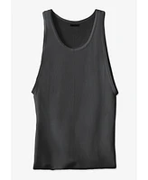 KingSize Men's Ribbed Cotton Tank Undershirt 3-Pack