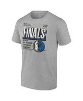 Fanatics Men's Heather Gray Dallas Mavericks 2024 Western Conference Champions Locker Room Big Tall T-Shirt
