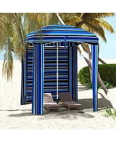 Cabana Coverage Beach Umbrella Canopy, Removable Walls, Portable, Compact
