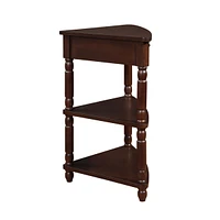 Space-Saving Corner Table Solid Wood, Easy Assembly, Rounded Corners