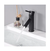 Aquaterior 1 Hole Bathroom Round Faucet Cold & Hot Water for Undermount Vessel Sink Orb