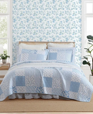Laura Ashley Colleens Reversible 3 Piece Quilt Set, King