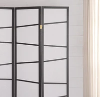 3-Panel Screen Room Divider, Black