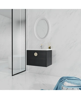 28 Inch Soft Close Doors Bathroom Vanity With Sink, For Small Bathroom