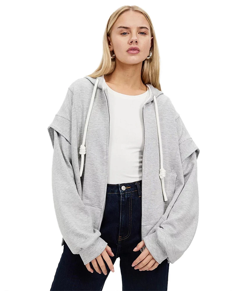 Belle & Bloom Women's No Ordinary Love Zip Hoodie