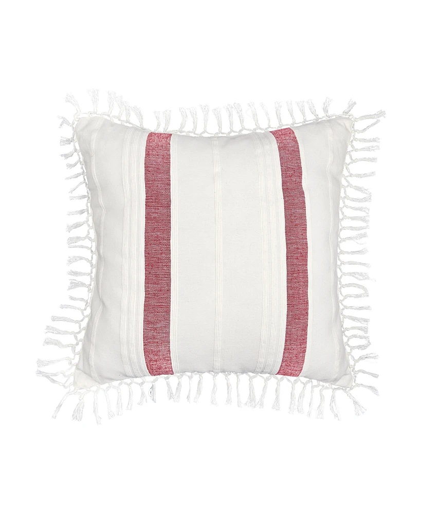 20" x Nathan Dune Striped Woven Square Accent Pillow