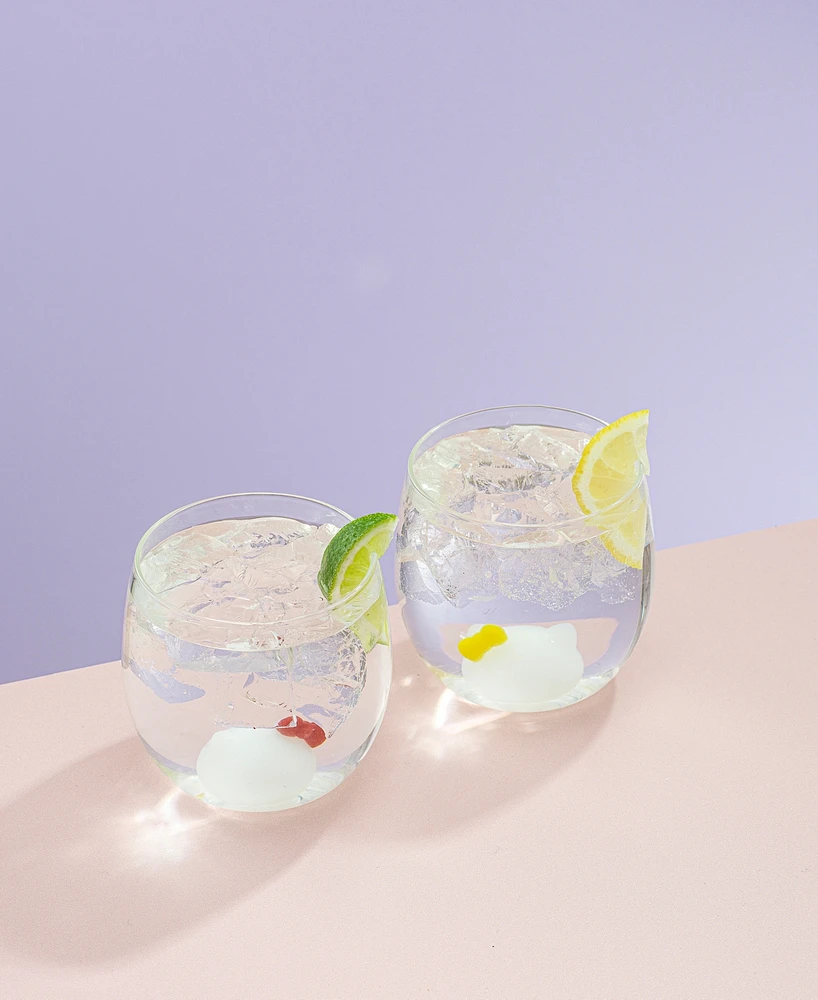 Sanrio Hello Kitty Stemless Short Glasses, Set of 2