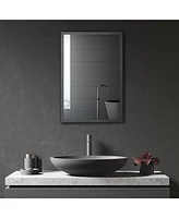 kleankin Bathroom Mirror with Storage Shelves Bathroom Wall Cabinet, Black