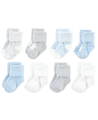 Hudson Baby Boys Cotton Rich Newborn and Terry Socks Stripe, 12-24 Months