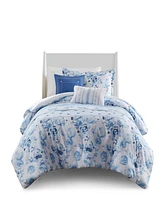 Intelligent Design Christa Floral Striped 4-Pc. Comforter Set, Twin/Twin Xl