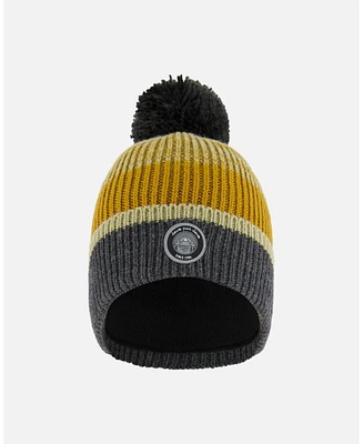 Deux par Deux Boy Knit Hat Gray, Spice And Sage - Toddler|Child