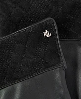 Lauren Ralph Lauren Suede Plaid Cuff Gloves