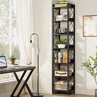 Tribesigns 78.7 Inch Extra Tall Narrow Bookshelf, 9 Tier Bookcase for Small Spaces, Freestanding Display Shelves, Multifunctional Corner Storage Organ