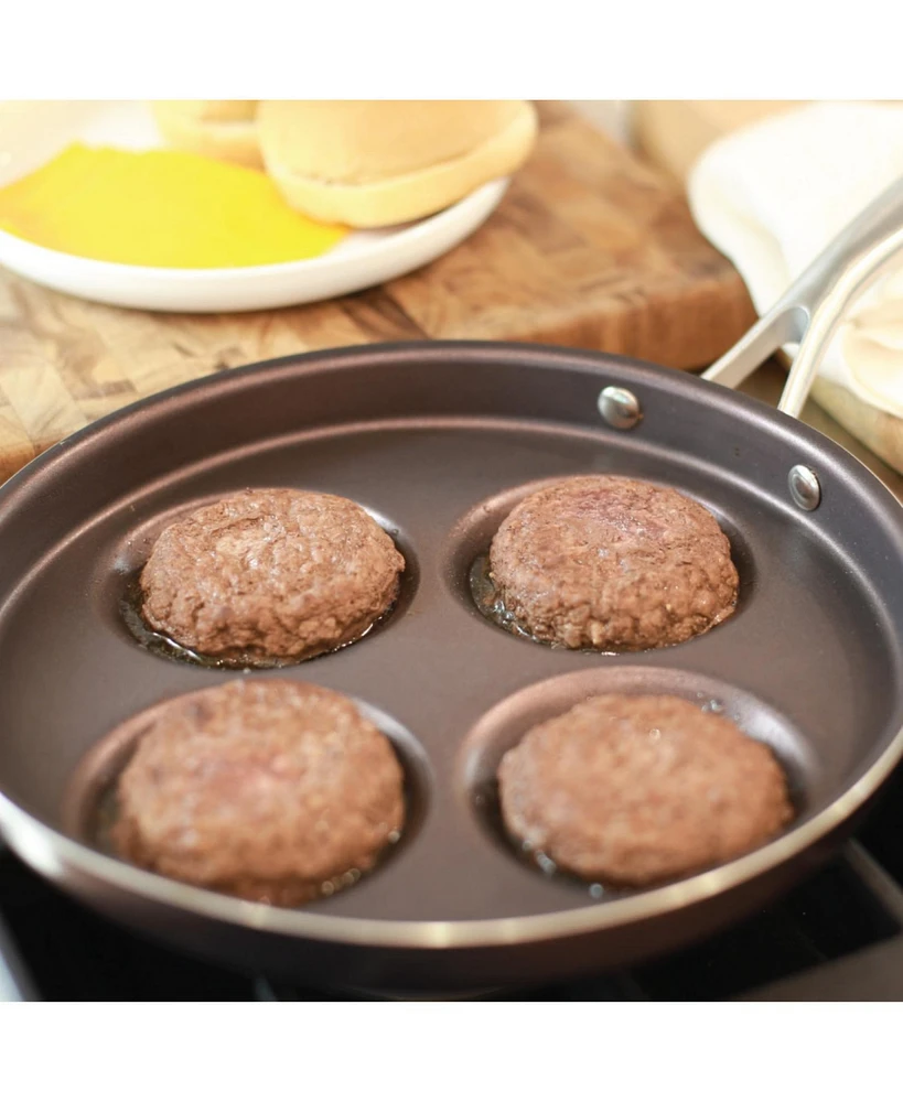 Techef - Eggcelente Pan, Swedish Pancake Pan, Plett Pan, Multi Egg Pan, 4-Cup Egg Frying Pan, Nonstick Egg Cooker Pan
