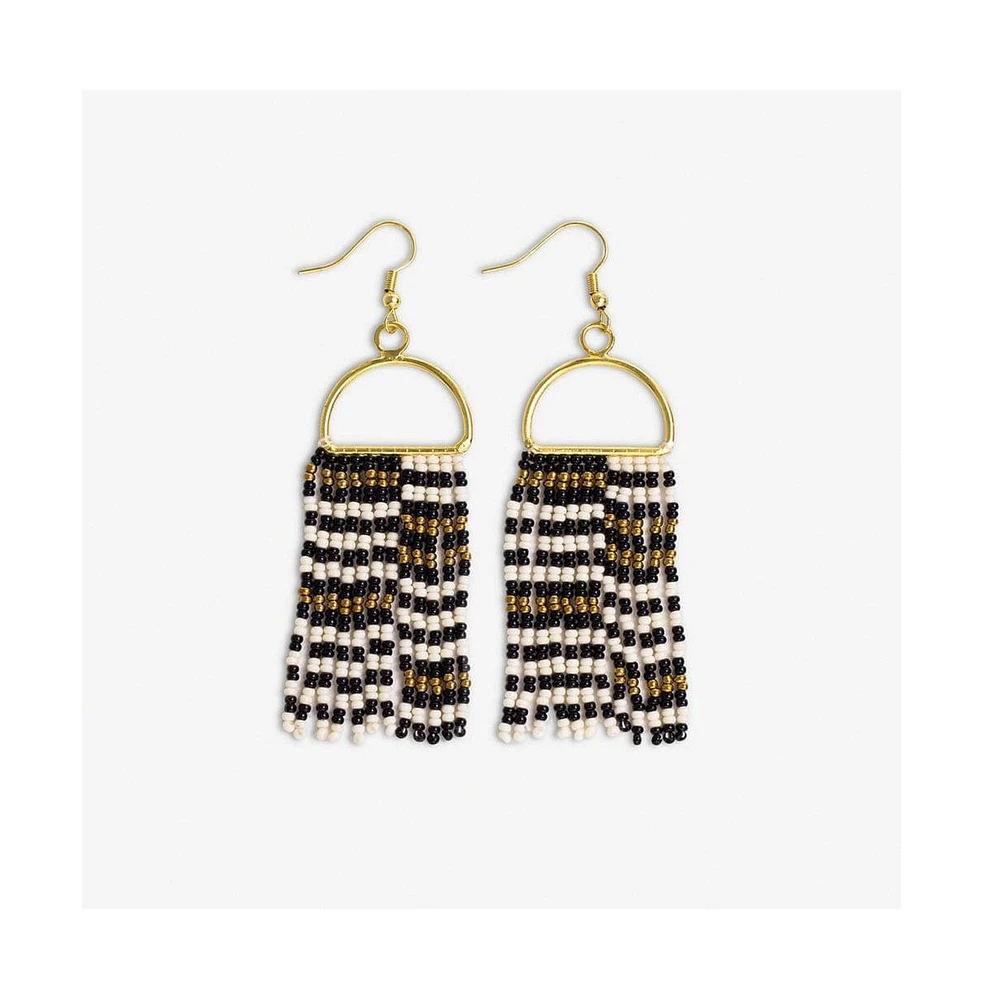 Allison Beaded Fringe Earrings