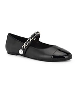 Nine West Women's Platy Embellished Mary Jane Ballet Flats