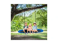 Slickblue Kids Heavy-Duty Saucer Swing Set for Backyard with Adjustable Height