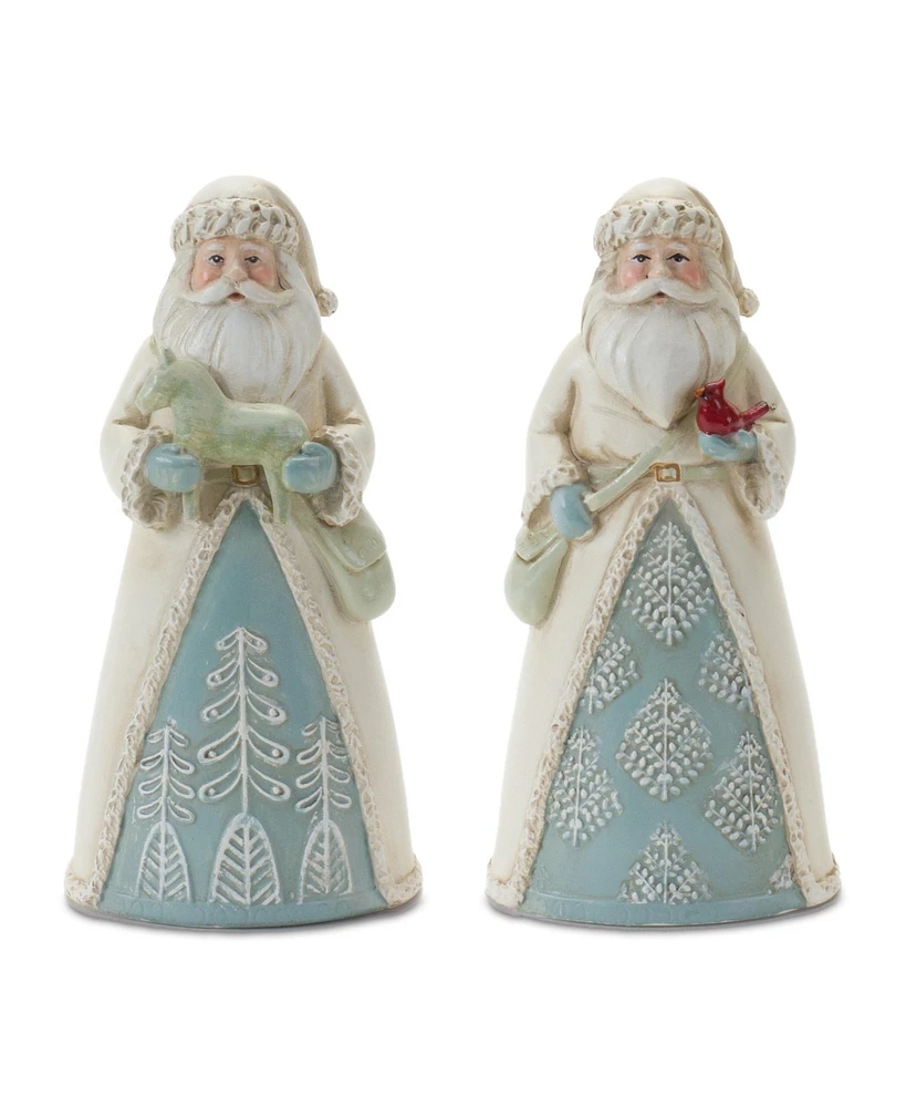 Slickblue Winter Santa Figurine Set of 6 for Seasonal Decor