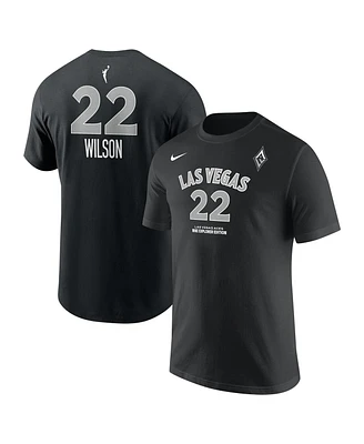 Nike Men's and Women's A'ja Wilson Black Las Vegas Aces Explorer Edition Name Number T-Shirt