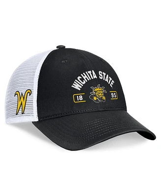 Top of the World Men's Black/White Wichita State Shockers Free Kick Trucker Adjustable Hat