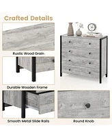 Slickblue 4-Drawer Dresser Modern Wooden Chest of Drawers for Bedroom Living Room