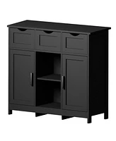 3-Drawer Sideboard with Ample Storage and Adjustable Shelves