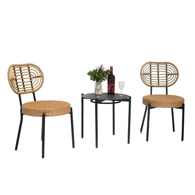 3-Piece Outdoor Wicker Bistro Set: Durable, Stylish, & Versatile