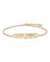 Devata Sweet Heart Chain Bracelet in 14K Gold, 6.5 in adj to 7.5 in
