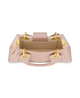 Angular Quilted Napa Leather Handbag