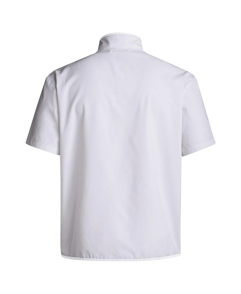 Adidas Men's White Nebraska Huskers Coaches Sideline Half-Zip Short Sleeve Jacket