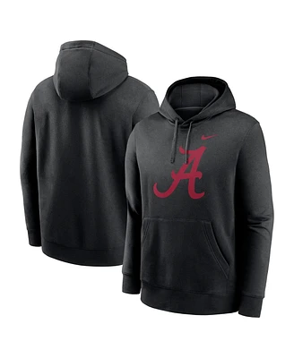 Nike Men's Black Alabama Crimson Tide Primetime Evergreen Club Fleece Pullover Hoodie