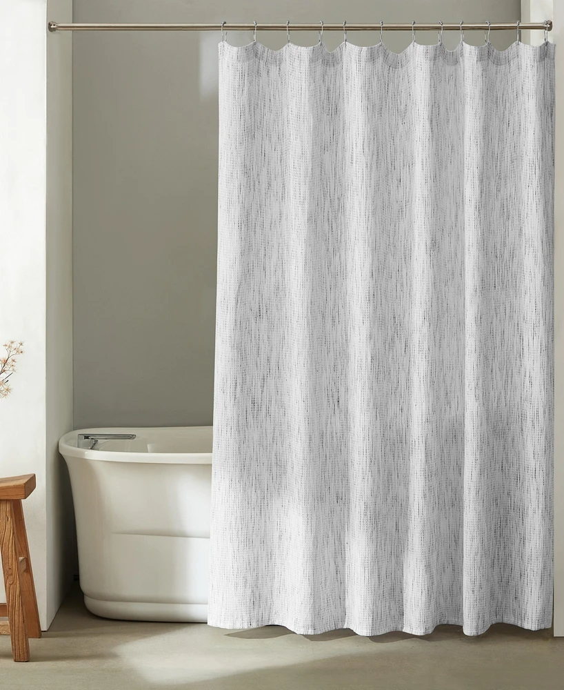 Calvin Klein Speckled Waffle Shower Curtain, 70" x 72"