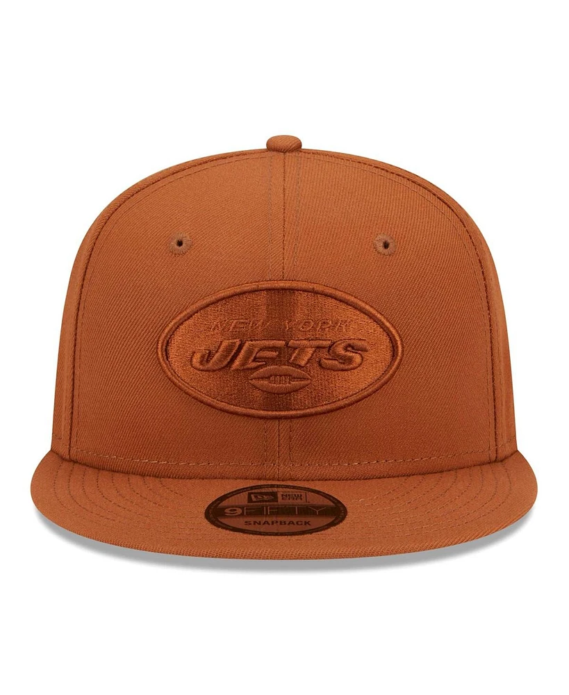 New Era Men's Brown New York Jets Color Pack 9FIFTY Snapback Hat