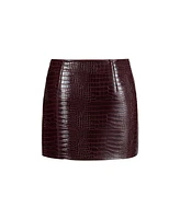 Nocturne Women's Faux Leather Mini Skirt