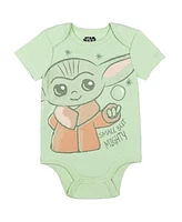 Star Wars Baby Boys Chewbacca C-3PO R2-D2 Darth Vader Yoda 5 Pack Short Sleeve Bodysuits