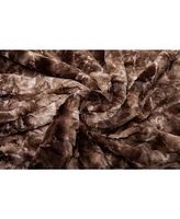 Chanasya Premium Wolf Faux Fur Throw Blanket - Soft, Fuzzy Sherpa & Minky For Bed or Couch 92" x 85” (Queen Size)