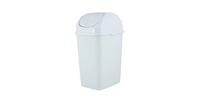 Superio Mini 1.25 Gallon Plastic Trash can with Swing Top Lid