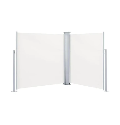 Retractable Side Awning Cream 55.1"x236.2"
