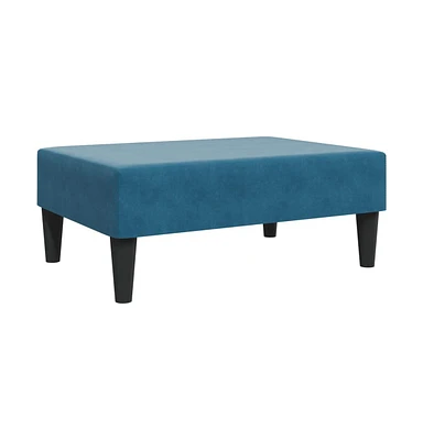vidaXL Footstool Blue 30.3"x21.7"x12.2" Velvet
