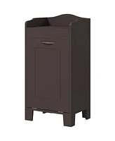 Homcom Tilt-out Laundry Storage Cabinet with Hamper Compartment