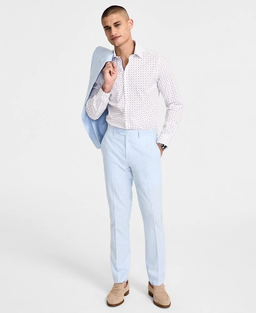 Bar Iii Men's Slim-Fit Linen Suit Pants
