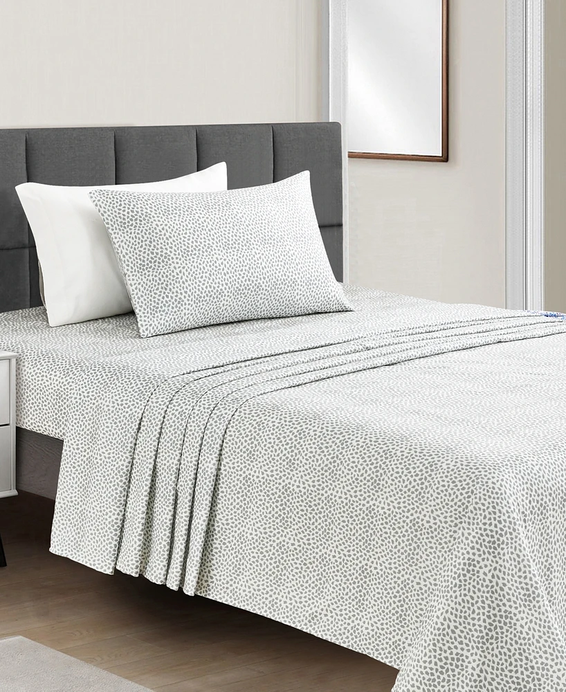 Sunham Microfiber Easy Care Printed 3-Pc. Sheet Set, Twin