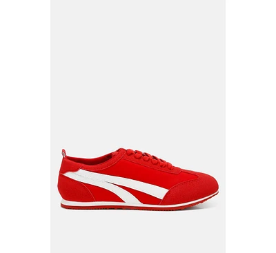 Montek Faux Leather Lace-Up Sneakers