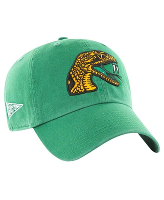 '47 Brand Men's Green Florida A M Rattlers Side Back Clean Up Adjustable Hat
