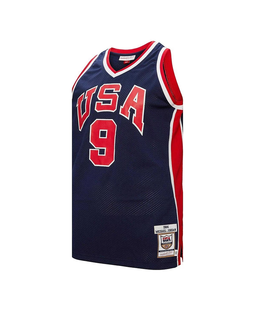 Mitchell & Ness Men's Michael Jordan Navy Usa Basketball 1984 Authentic Jersey
