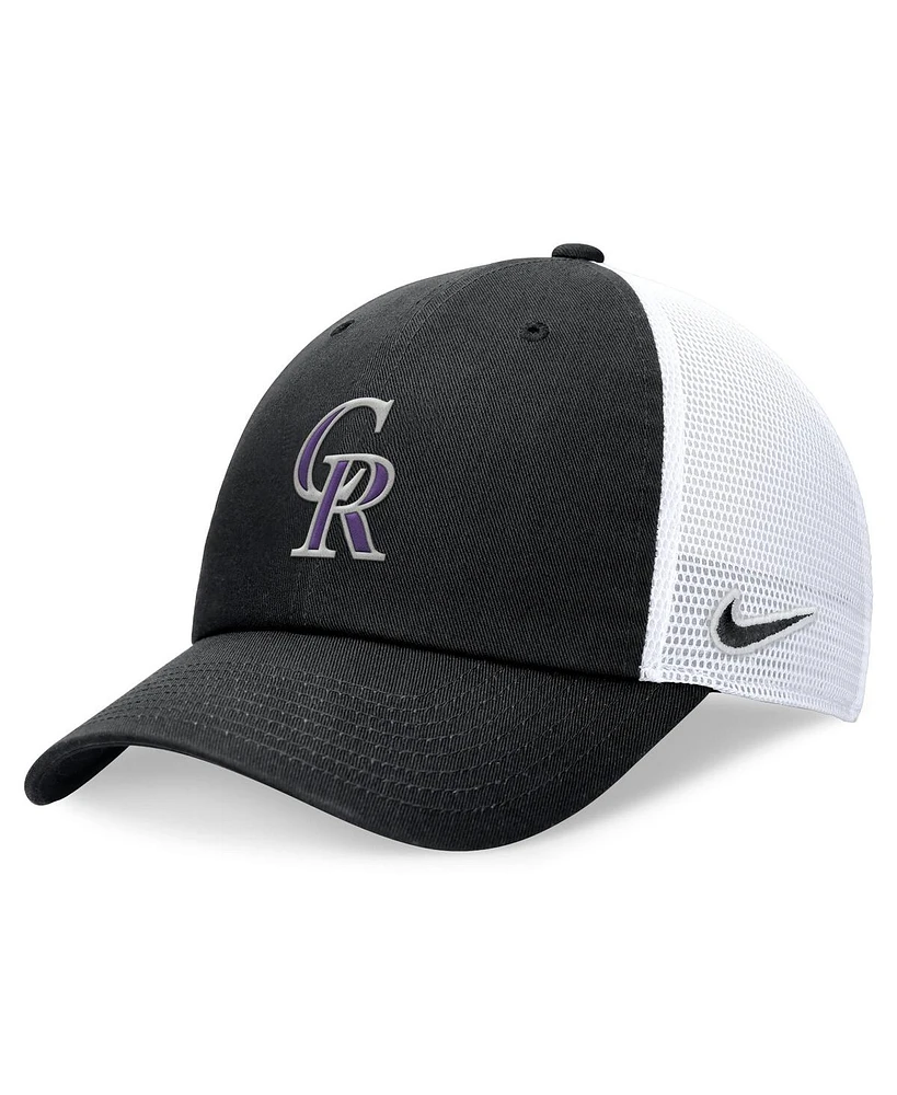 Nike Men's Black Colorado Rockies Club Trucker Adjustable Hat