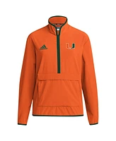Adidas Men's Miami Hurricanes Coaches Sideline Half-Zip Jacket