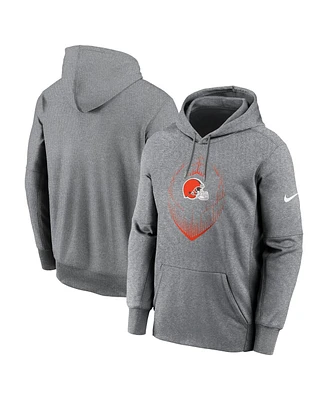 Nike Men's Heather Gray Cleveland Browns Icon Performance Pullover Hoodie